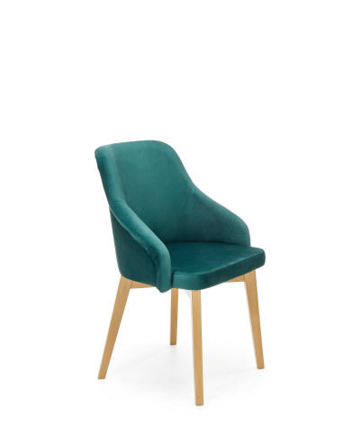 TOLEDO Krzesło Dąb Miodowy/Ciemny Zielony - Stylowa Wygoda na Co Dzień