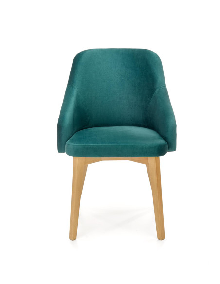 TOLEDO Krzesło Dąb Miodowy/Ciemny Zielony - Stylowa Wygoda na Co Dzień