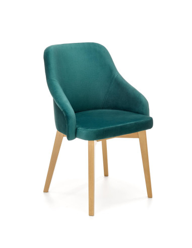 TOLEDO Krzesło Dąb Miodowy/Ciemny Zielony - Stylowa Wygoda na Co Dzień