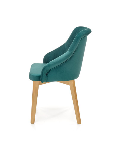 TOLEDO Krzesło Dąb Miodowy/Ciemny Zielony - Stylowa Wygoda na Co Dzień