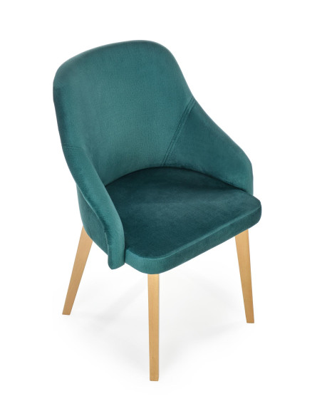 TOLEDO Krzesło Dąb Miodowy/Ciemny Zielony - Stylowa Wygoda na Co Dzień