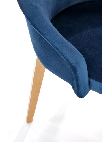 TOLEDO Krzesło Dąb Miodowy/Granatowy - Komfort w Klasycznym Wydaniu