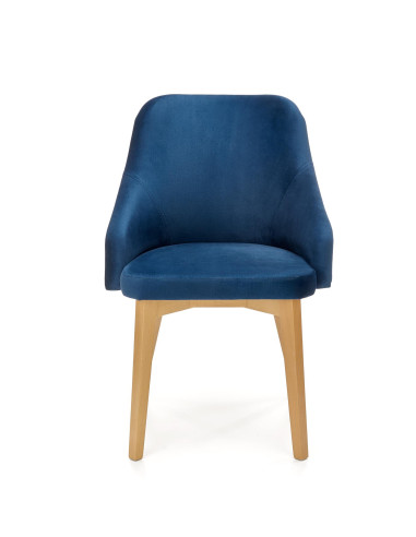 TOLEDO Krzesło Dąb Miodowy/Granatowy - Komfort w Klasycznym Wydaniu