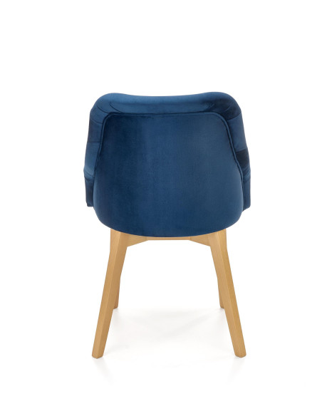 TOLEDO Krzesło Dąb Miodowy/Granatowy - Komfort w Klasycznym Wydaniu