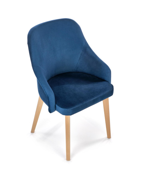 TOLEDO Krzesło Dąb Miodowy/Granatowy - Komfort w Klasycznym Wydaniu