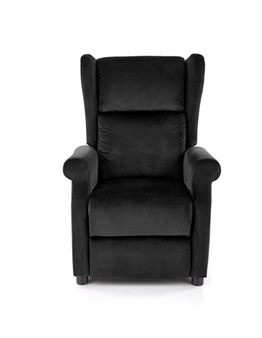 AGUSTIN Fotel Rozkładany Czarny Velvet - Praktyczność i Styl w Salonie