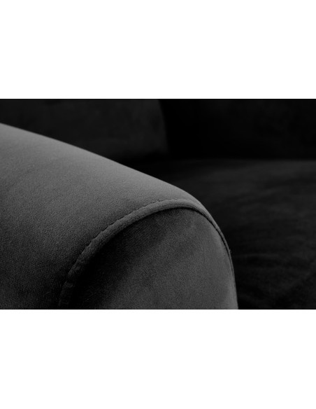 AGUSTIN Fotel Rozkładany Czarny Velvet - Praktyczność i Styl w Salonie