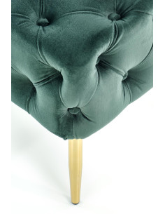 ATHENA Ławka Pikowana / C.Zielony Velvet - Luksusowa ze Złotymi Nogami 2