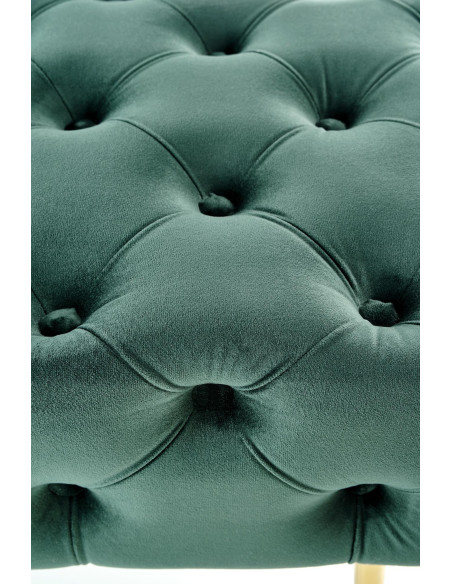 ATHENA Ławka Pikowana / C.Zielony Velvet - Luksusowa ze Złotymi Nogami