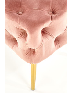 ATHENA Ławka Pikowana / Różowy Velvet - Luksusowa ze Złotymi Nogami 2