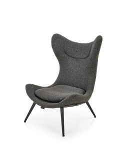 ATLANTIS Fotel Antracytowy - Nowoczesna Elegancja z Czarnymi Nogami