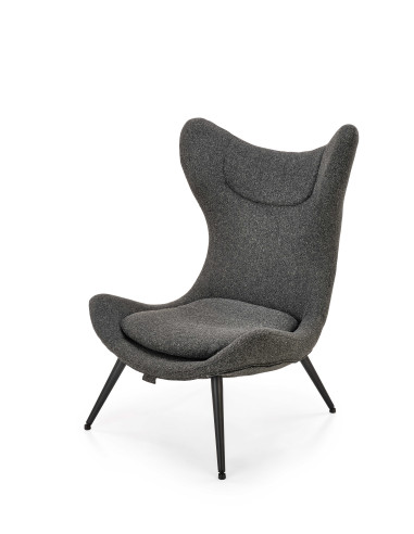 ATLANTIS Fotel Antracytowy - Nowoczesna Elegancja z Czarnymi Nogami