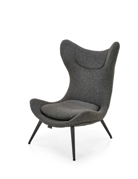 ATLANTIS Fotel Antracytowy - Nowoczesna Elegancja z Czarnymi Nogami