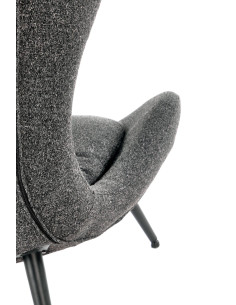 ATLANTIS Fotel Antracytowy - Nowoczesna Elegancja z Czarnymi Nogami 2