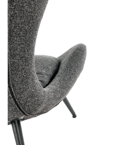 ATLANTIS Fotel Antracytowy - Nowoczesna Elegancja z Czarnymi Nogami