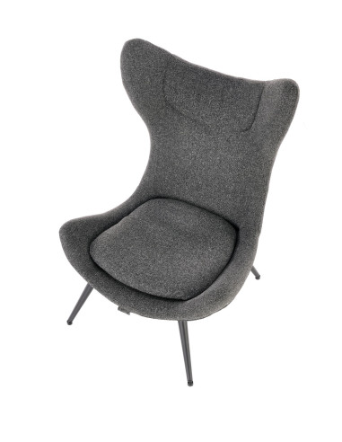 ATLANTIS Fotel Antracytowy - Nowoczesna Elegancja z Czarnymi Nogami