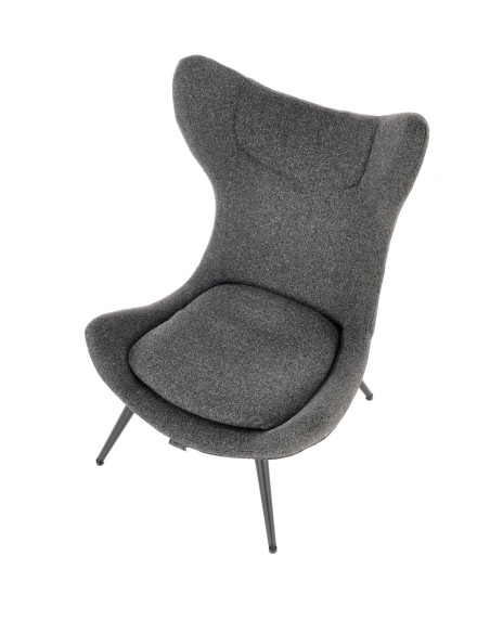 ATLANTIS Fotel Antracytowy - Nowoczesna Elegancja z Czarnymi Nogami