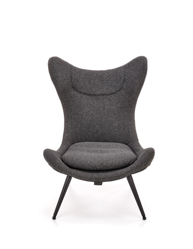 ATLANTIS Fotel Antracytowy - Nowoczesna Elegancja z Czarnymi Nogami