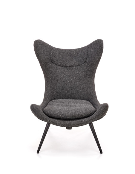 ATLANTIS Fotel Antracytowy - Nowoczesna Elegancja z Czarnymi Nogami