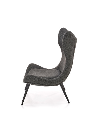 ATLANTIS Fotel Antracytowy - Nowoczesna Elegancja z Czarnymi Nogami