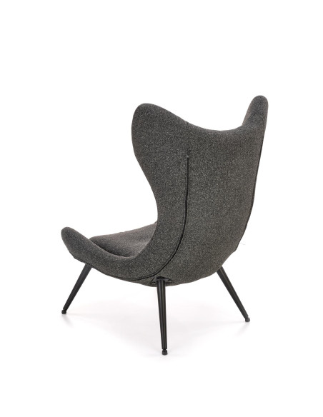 ATLANTIS Fotel Antracytowy - Nowoczesna Elegancja z Czarnymi Nogami