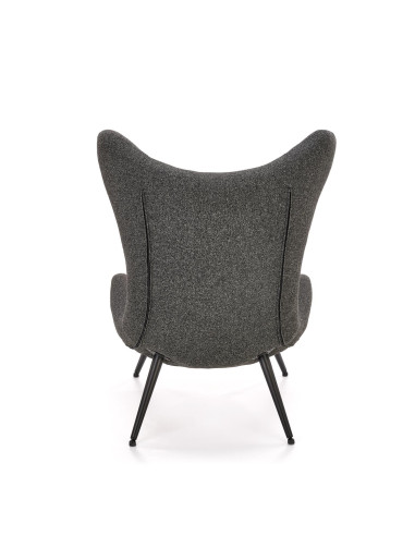 ATLANTIS Fotel Antracytowy - Nowoczesna Elegancja z Czarnymi Nogami