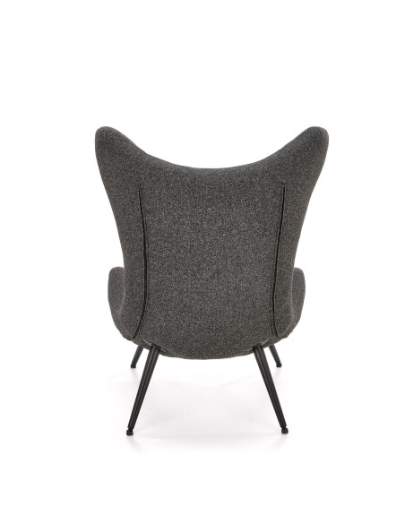 ATLANTIS Fotel Antracytowy - Nowoczesna Elegancja z Czarnymi Nogami