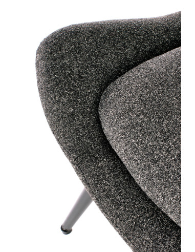 ATLANTIS Fotel Antracytowy - Nowoczesna Elegancja z Czarnymi Nogami