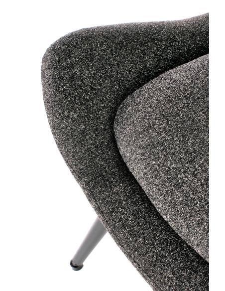 ATLANTIS Fotel Antracytowy - Nowoczesna Elegancja z Czarnymi Nogami