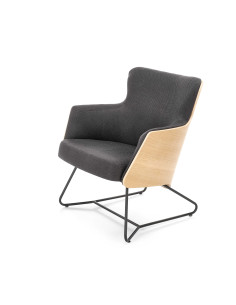 CHILLOUT Fotel Ciemny Popiel/ Sklejka / Dąb Naturalny - Elegancja i Komfort