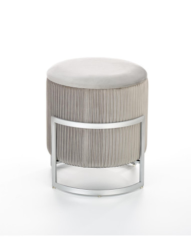 CRICKET Pufa Velvet Jasny Popiel fi40cm z Pojemnikiem - Subtelny Wygląd