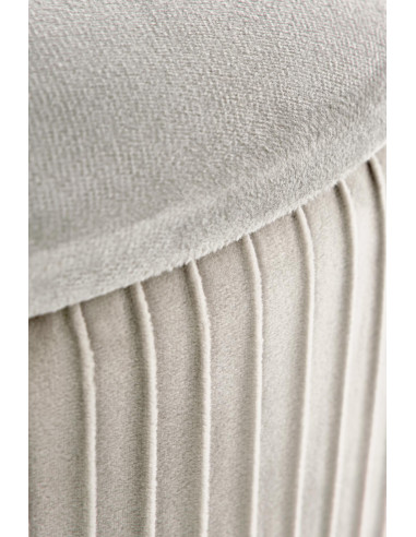 CRICKET Pufa Velvet Jasny Popiel fi40cm z Pojemnikiem - Subtelny Wygląd