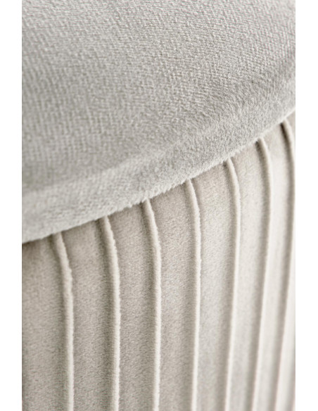 CRICKET Pufa Velvet Jasny Popiel fi40cm z Pojemnikiem - Subtelny Wygląd