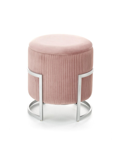 CRICKET Pufa Velvet Jasny Róż fi40cm z Pojemnikiem - Słodki Akcent Wnętrza