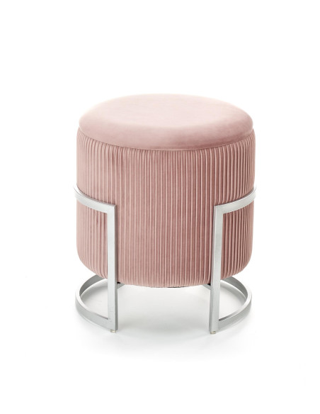 CRICKET Pufa Velvet Jasny Róż fi40cm z Pojemnikiem - Słodki Akcent Wnętrza