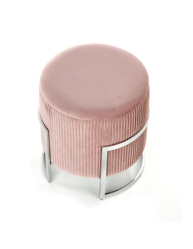 CRICKET Pufa Velvet Jasny Róż fi40cm z Pojemnikiem - Słodki Akcent Wnętrza