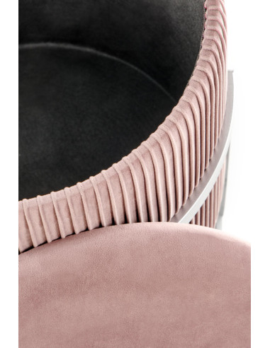 CRICKET Pufa Velvet Jasny Róż fi40cm z Pojemnikiem - Słodki Akcent Wnętrza