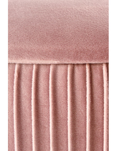 CRICKET Pufa Velvet Jasny Róż fi40cm z Pojemnikiem - Słodki Akcent Wnętrza