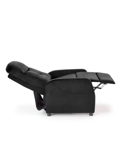 FELIPE_2 Fotel Rozkładany Velvet Czarny BLUVEL 19 - Elegancja i Komfort