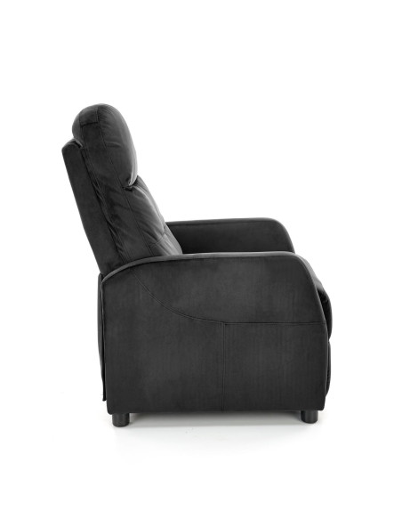 FELIPE_2 Fotel Rozkładany Velvet Czarny BLUVEL 19 - Elegancja i Komfort