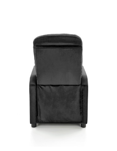 FELIPE_2 Fotel Rozkładany Velvet Czarny BLUVEL 19 - Elegancja i Komfort