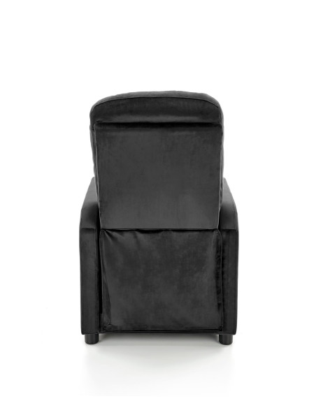FELIPE_2 Fotel Rozkładany Velvet Czarny BLUVEL 19 - Elegancja i Komfort
