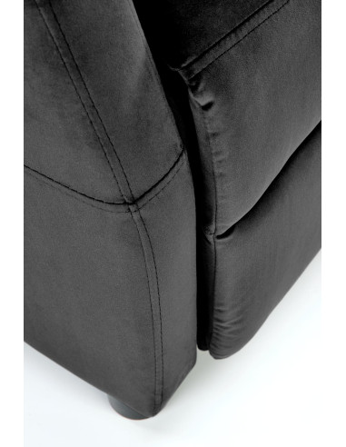 FELIPE_2 Fotel Rozkładany Velvet Czarny BLUVEL 19 - Elegancja i Komfort