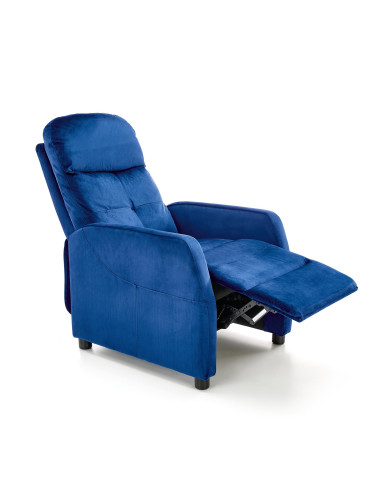 FELIPE_2 Fotel Rozkładany Velvet Granatowy BLUVEL 86 - Głębia Koloru