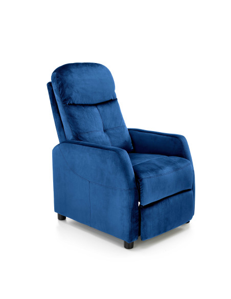FELIPE_2 Fotel Rozkładany Velvet Granatowy BLUVEL 86 - Głębia Koloru