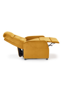 FELIPE_2 Fotel Rozkładany Velvet Musztardowy BLUVEL 68 - Barwy Komfortu