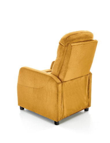 FELIPE_2 Fotel Rozkładany Velvet Musztardowy BLUVEL 68 - Barwy Komfortu