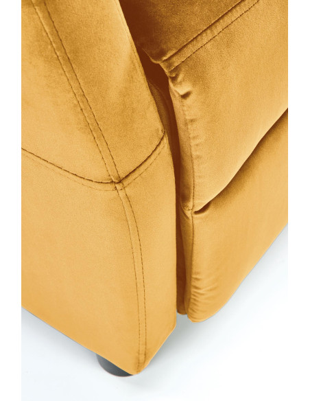 FELIPE_2 Fotel Rozkładany Velvet Musztardowy BLUVEL 68 - Barwy Komfortu