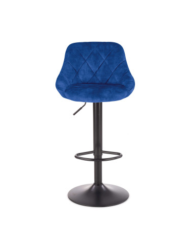 H101 Regulowany Hoker Velvet Granatowy BLUVEL 86 - Stylowe Siedzisko