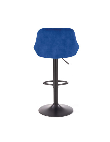 H101 Regulowany Hoker Velvet Granatowy BLUVEL 86 - Stylowe Siedzisko